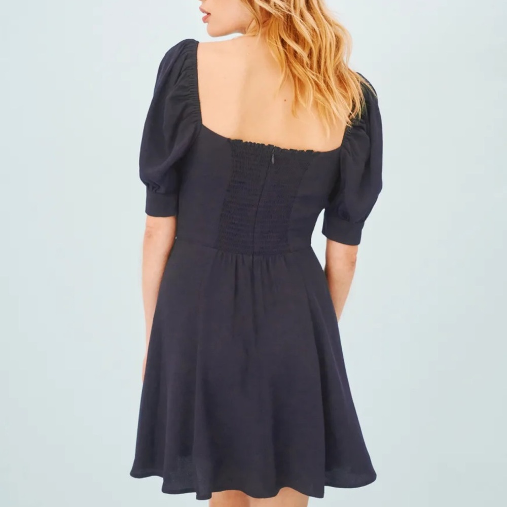 Reformation Lillet Dress in Navy *NEW* - Picture 4 of 7
